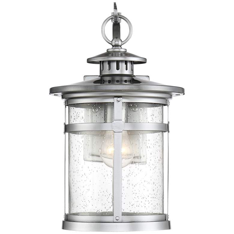 Image 5 Franklin Iron Works Callaway 11 3/4" High Chrome Lantern Outdoor Light more views