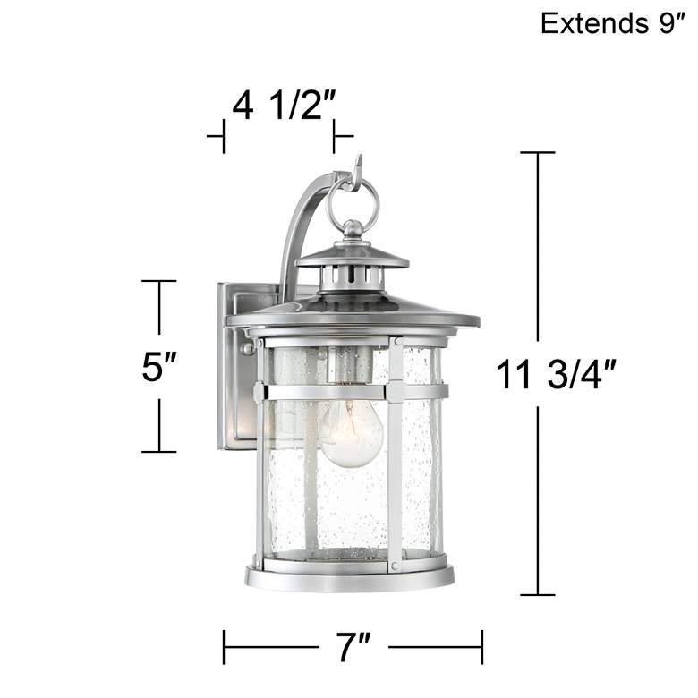 Image 7 Franklin Iron Works Callaway 11 3/4 inch High Chrome Lantern Outdoor Light more views