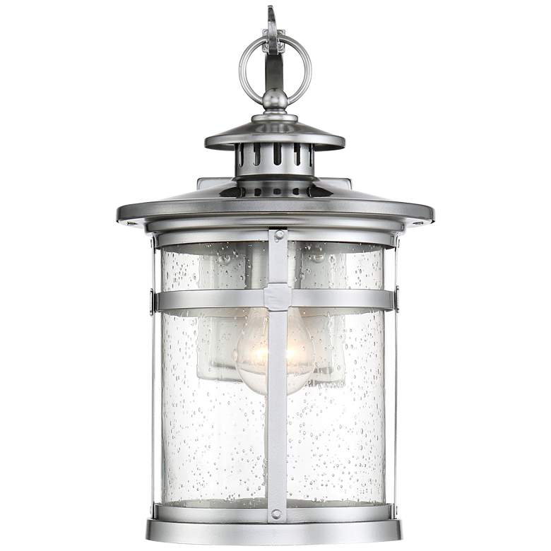 Image 4 Franklin Iron Works Callaway 11 3/4" High Chrome Lantern Wall Sconce more views