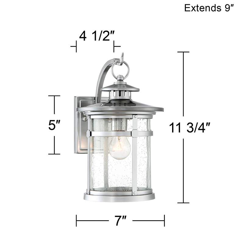 Image 6 Franklin Iron Works Callaway 11 3/4 inch High Chrome Lantern Wall Sconce more views