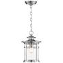 Franklin Iron Works Callaway 13 1/2" High Chrome Outdoor Hanging Light