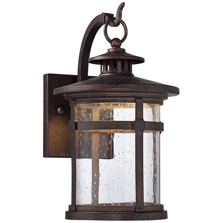 Image 3 Franklin Iron Works Callaway 14 1/2 inch Bronze LED Lantern Outdoor Light