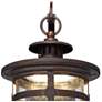 Franklin Iron Works Callaway 14 1/2" Bronze LED Lantern Outdoor Light in scene