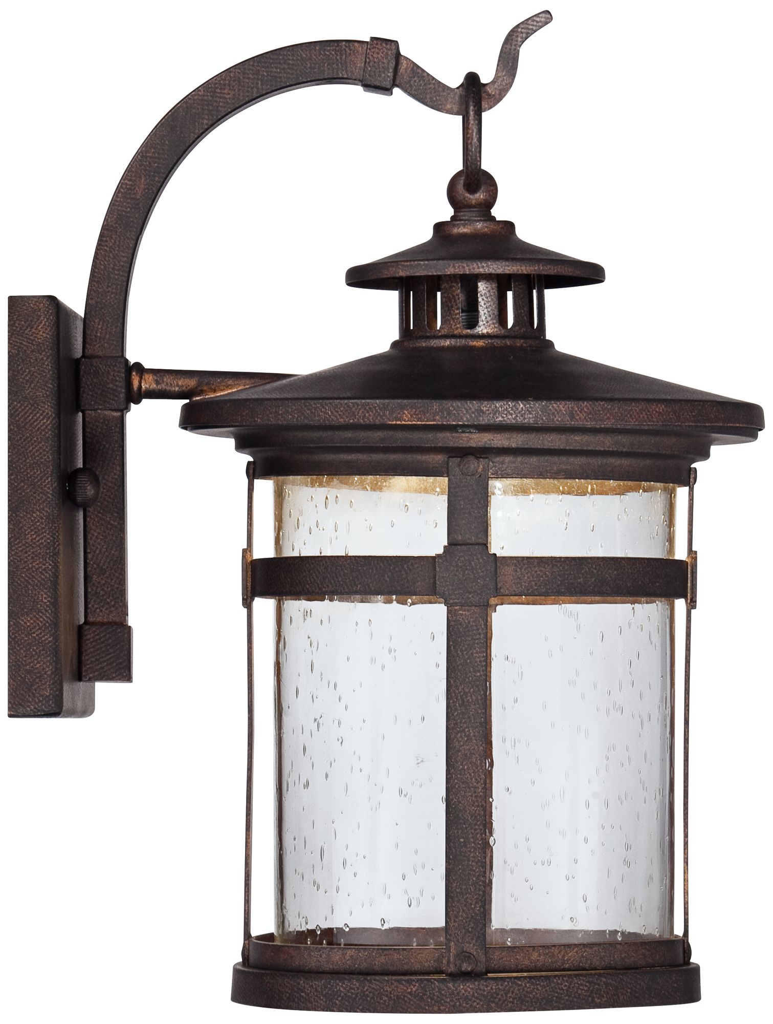 Franklin Iron Works Callaway 14 1/2" Bronze LED Lantern Outdoor Light in scene