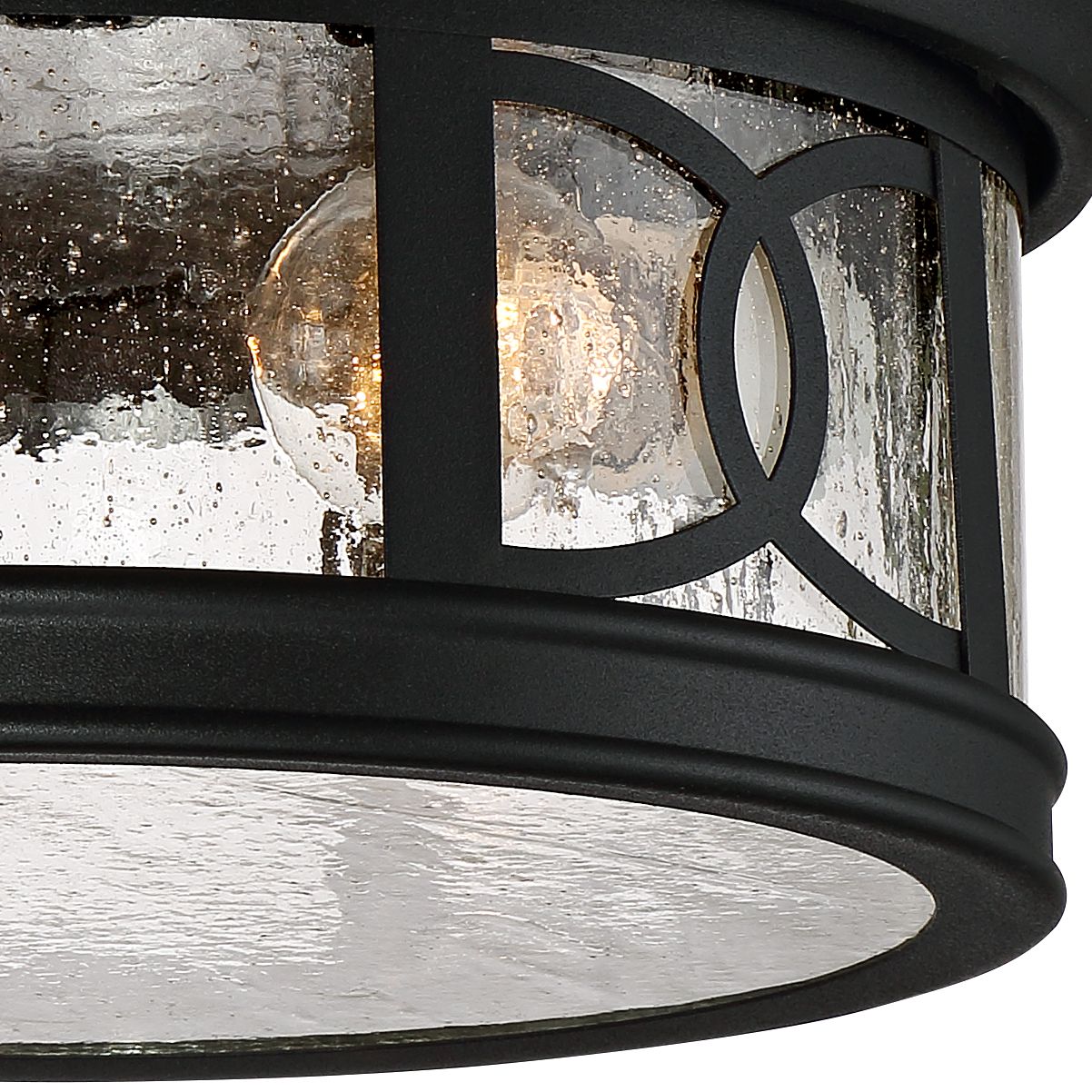 Image 3 Franklin Iron Works Capistrano 12" Black 2-Light Outdoor Ceiling Light more views