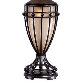 Image5 of Franklin Iron Works Cardiff 33" High Iron Night Light Urn Table Lamp more views