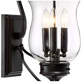 Image4 of Franklin Iron Works Carriage 26 3/4" Bronze 3-Light Outdoor Wall Light more views