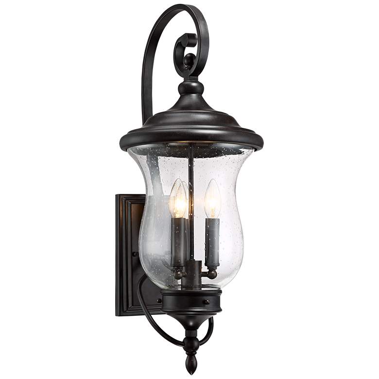 Image 7 Franklin Iron Works Carriage 26 3/4" Bronze 3-Light Outdoor Wall Light more views