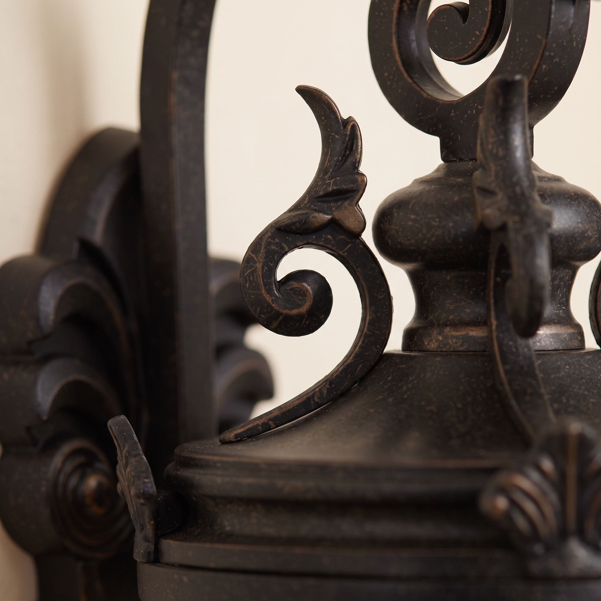 Image 4 Franklin Iron Works Casa Marseille 19" Bronze Scroll Outdoor Wall Lt more views