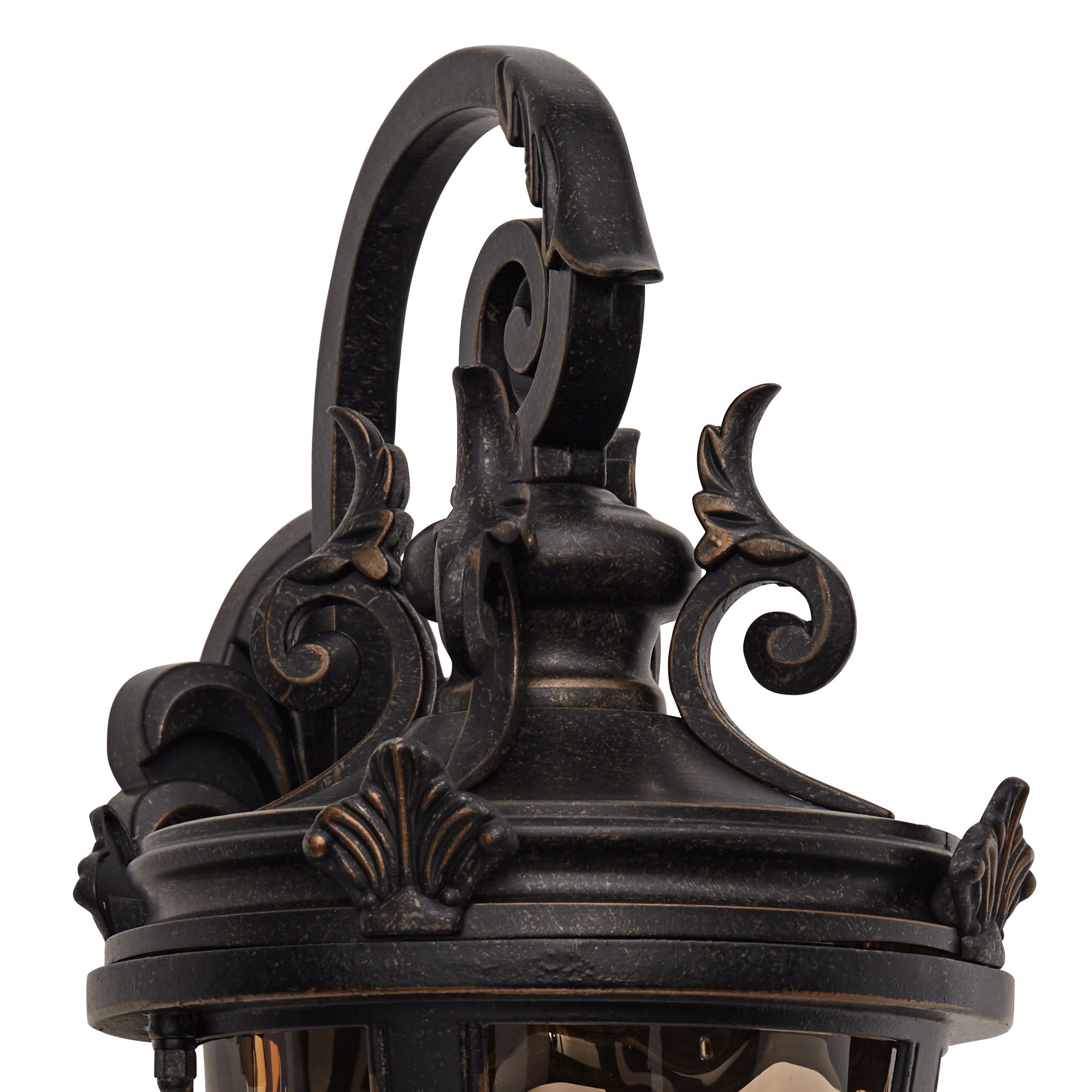 Image 7 Franklin Iron Works Casa Marseille 19" Bronze Scroll Outdoor Wall Lt more views