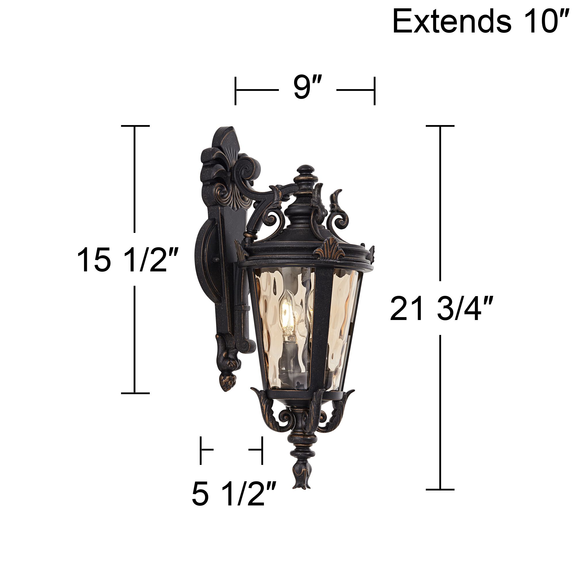 Image 7 Franklin Iron Works Casa Marseille 21 3/4"H Bronze Outdoor Wall Light more views