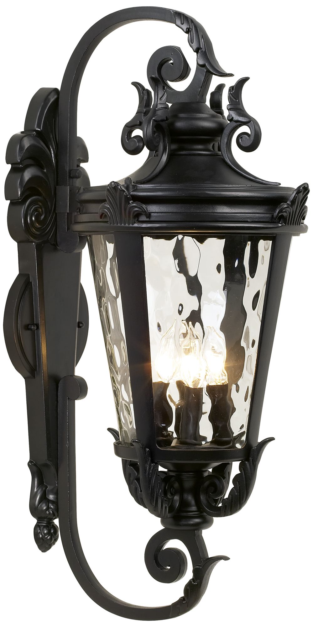 Franklin Iron Works Casa Marseille 27 1/2"H Black Outdoor Wall Light