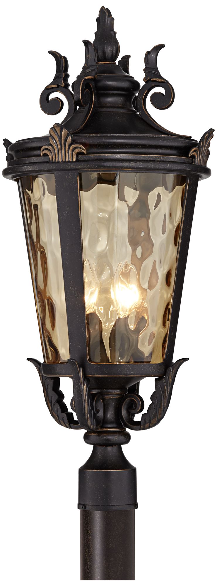 Image 7 Franklin Iron Works Casa Marseille 28" Bronze 4-Lt Outdoor Post Light more views