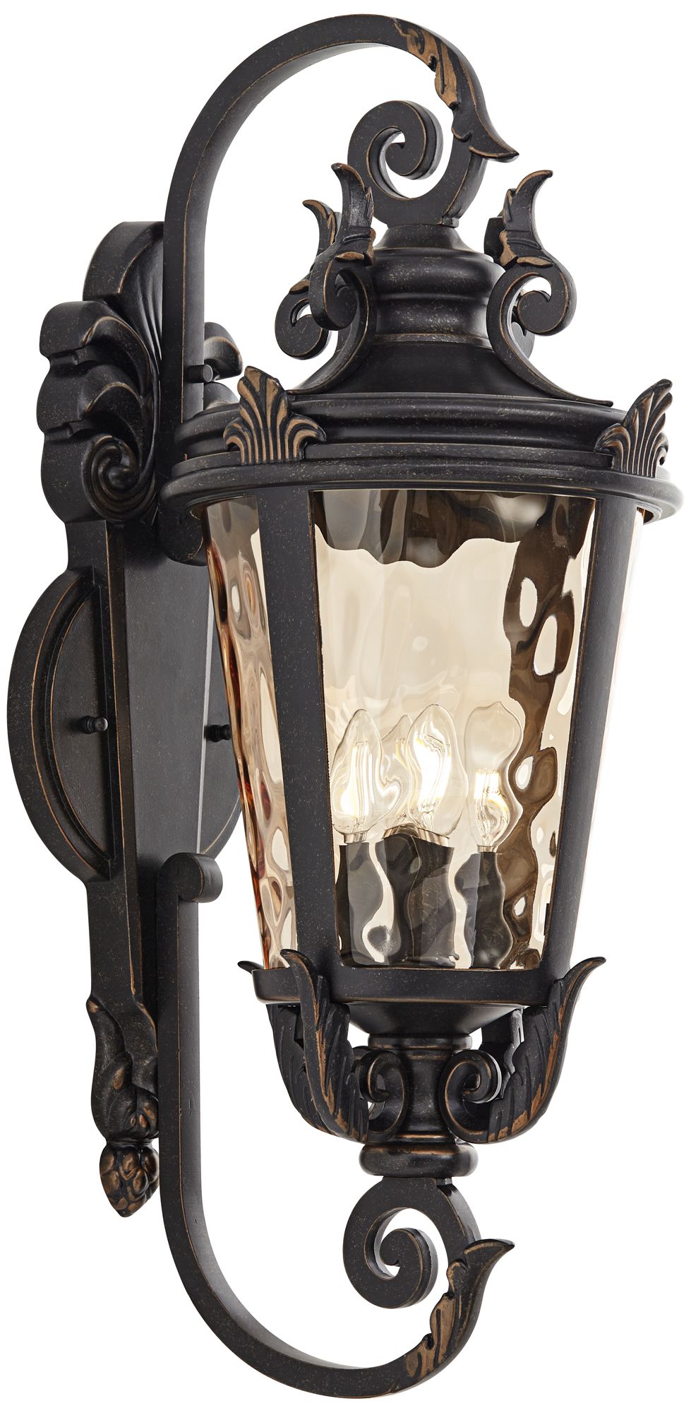 Franklin Iron Works Casa Marseille 31" Large Bronze Outdoor Wall Light