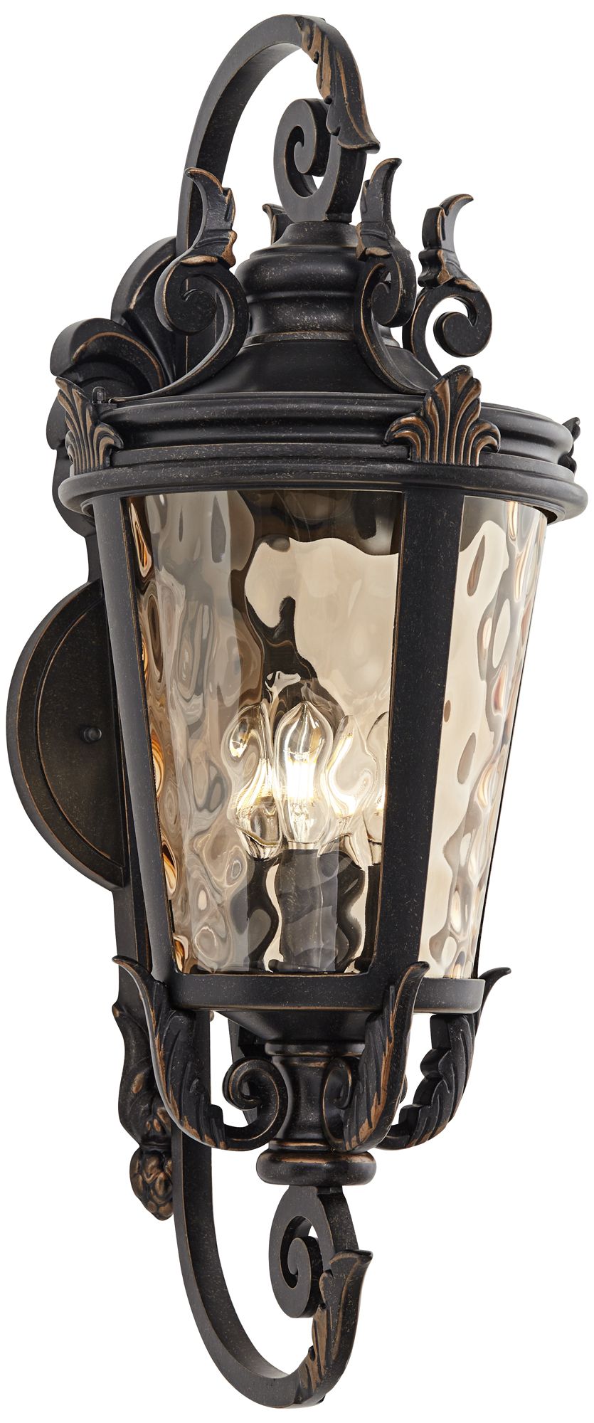 Franklin Iron Works Casa Marseille 31" Large Bronze Outdoor Wall Light in scene