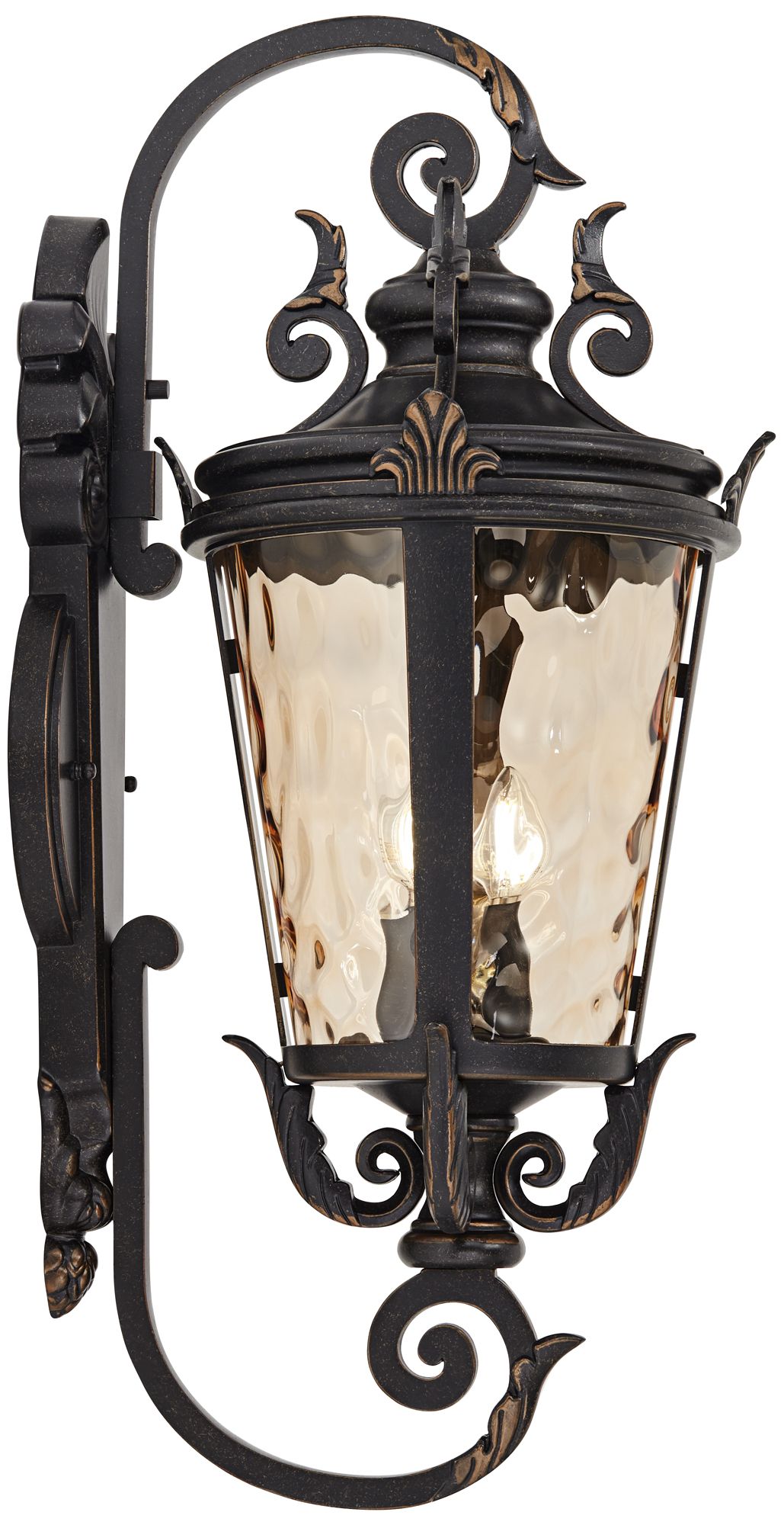 Franklin Iron Works Casa Marseille 31" Large Bronze Outdoor Wall Light in scene