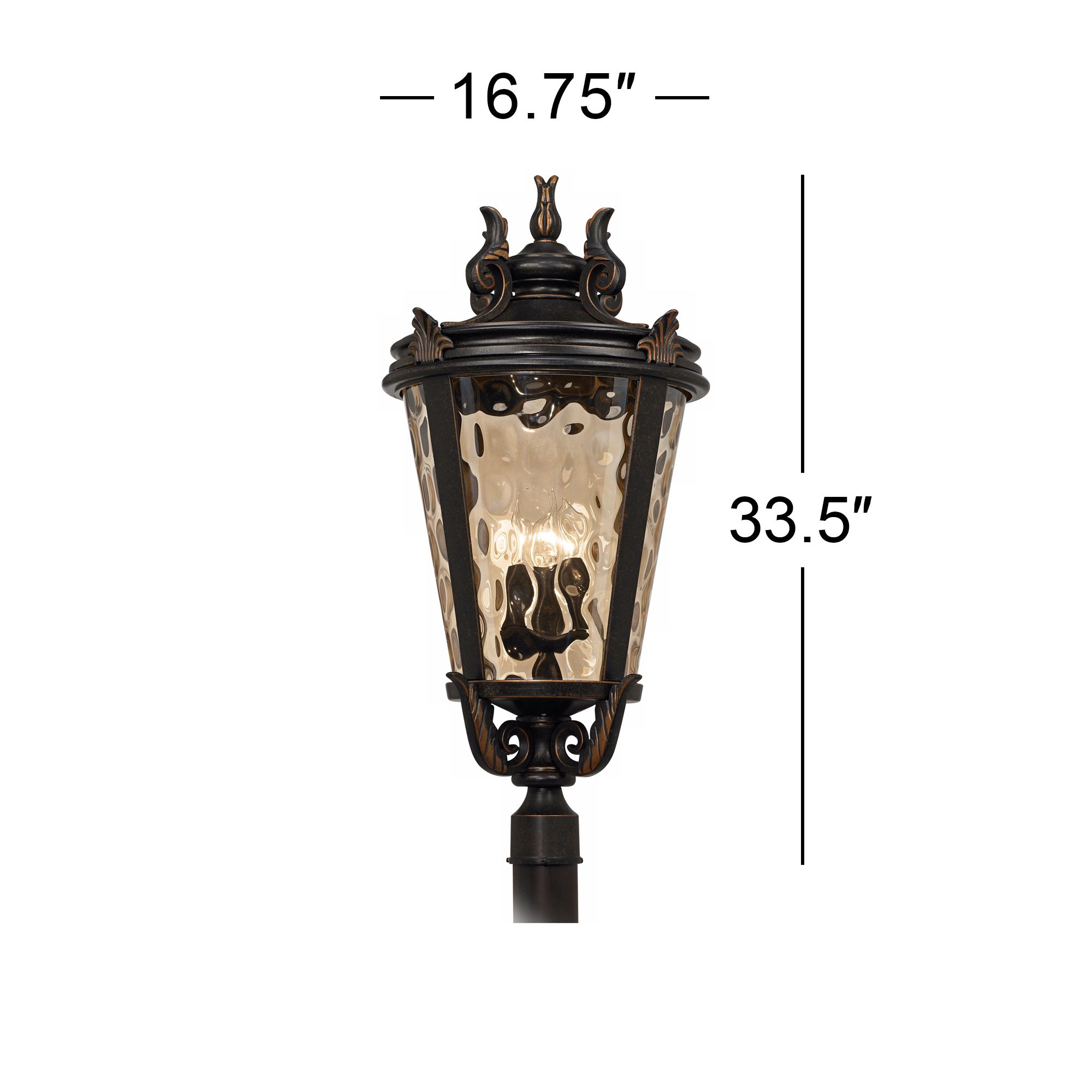 Image 4 Franklin Iron Works Casa Marseille 33 1/2"H Bronze Outdoor Post Light more views
