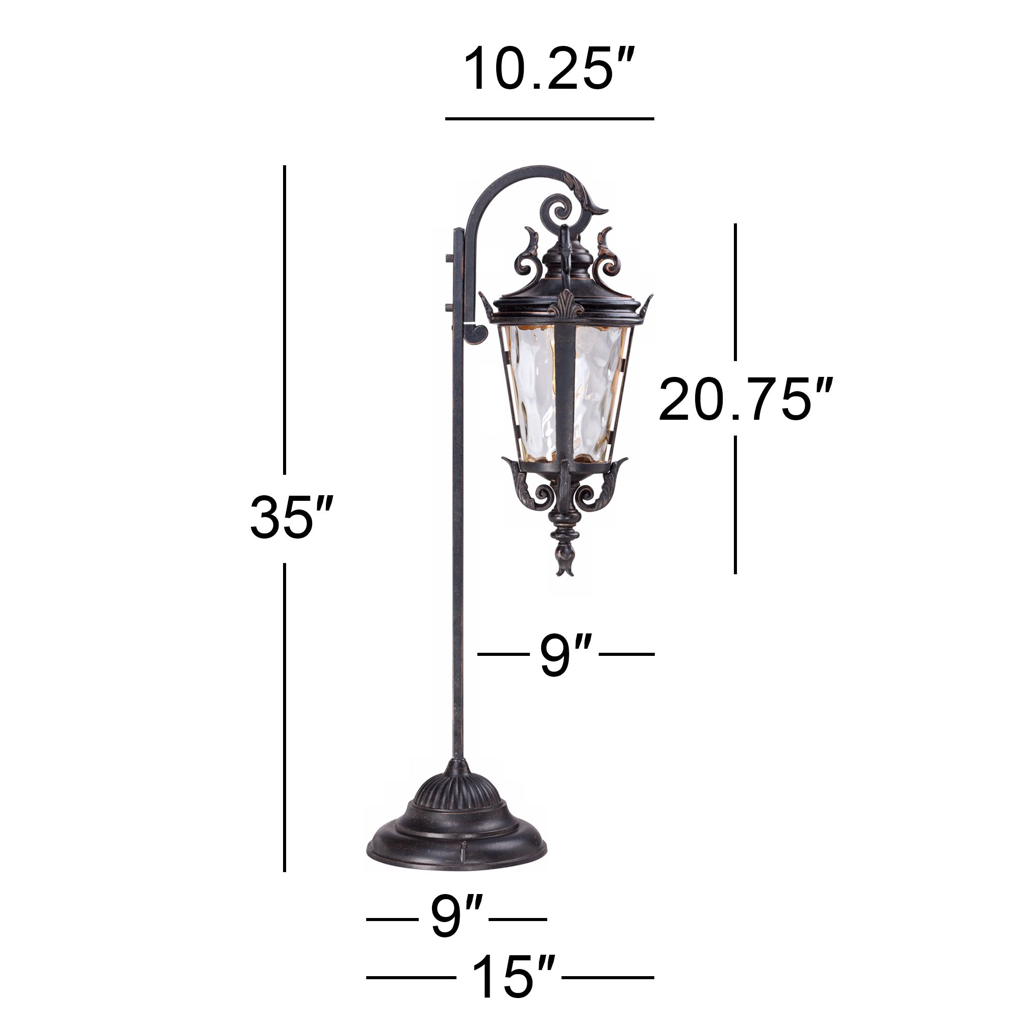 Franklin Iron Works Casa Marseille 35" Bronze LED Landscape Path Light in scene