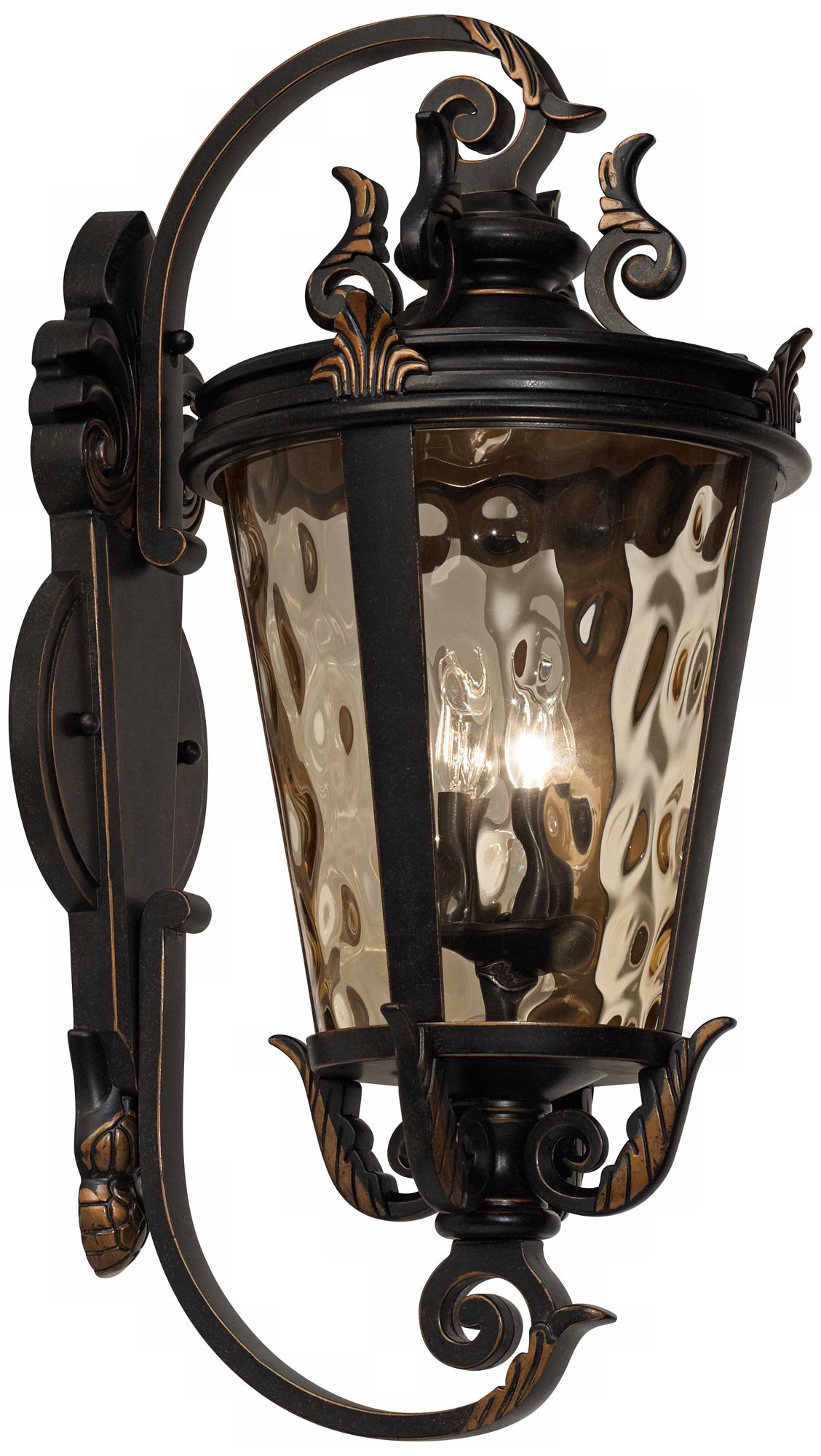 Franklin Iron Works Casa Marseille 36"H Scroll Arm Outdoor Wall Light in scene