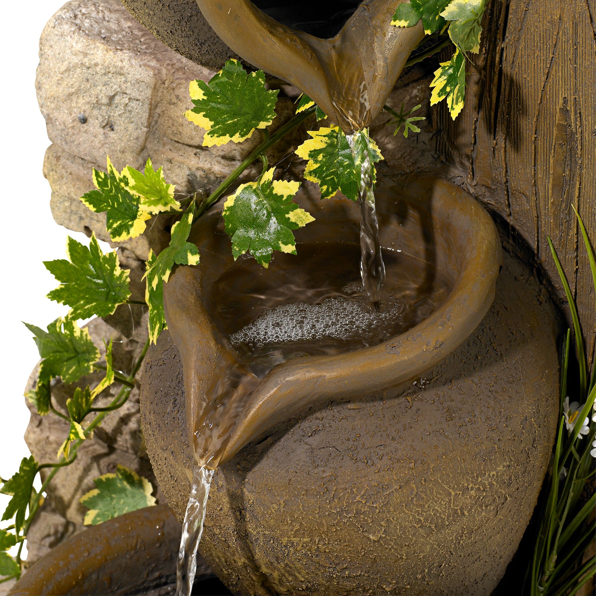 Image 4 Franklin Iron Works Cascading 33" High Four Jugs Rustic Fountain more views