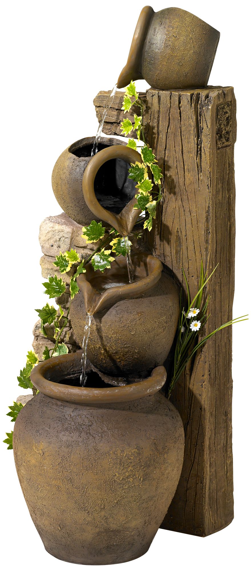 Image 5 Franklin Iron Works Cascading 33" High Four Jugs Rustic Fountain more views