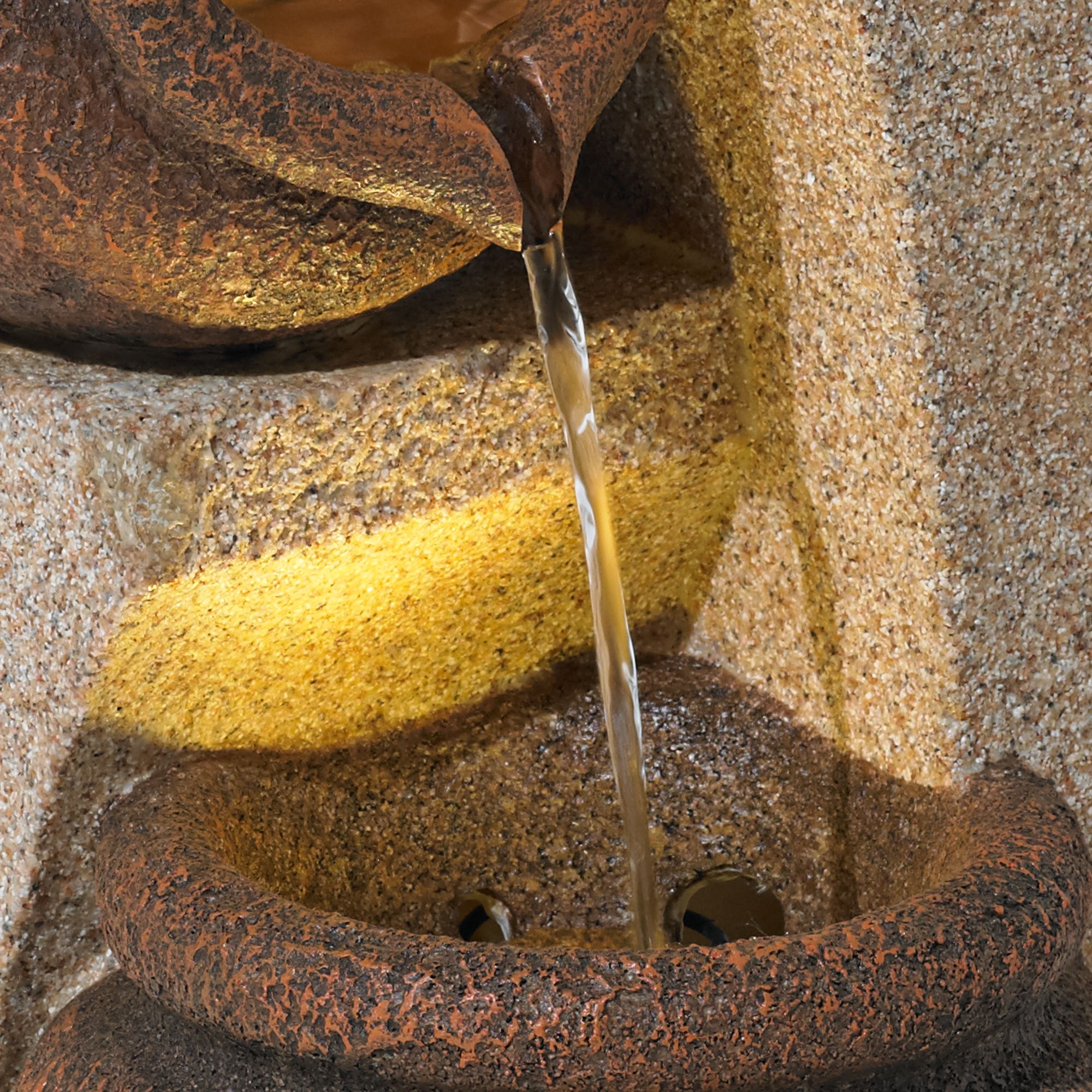 Image 4 Franklin Iron Works Cascading Jugs 30"H Indoor-Outdoor LED Fountain more views