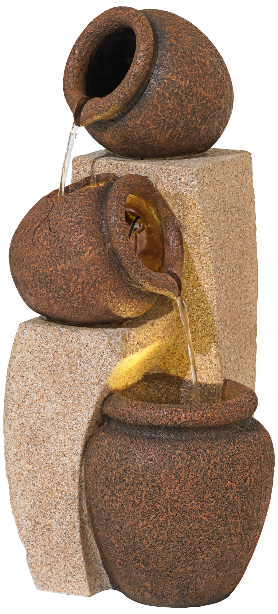 Image 5 Franklin Iron Works Cascading Jugs 30"H Indoor-Outdoor LED Fountain more views