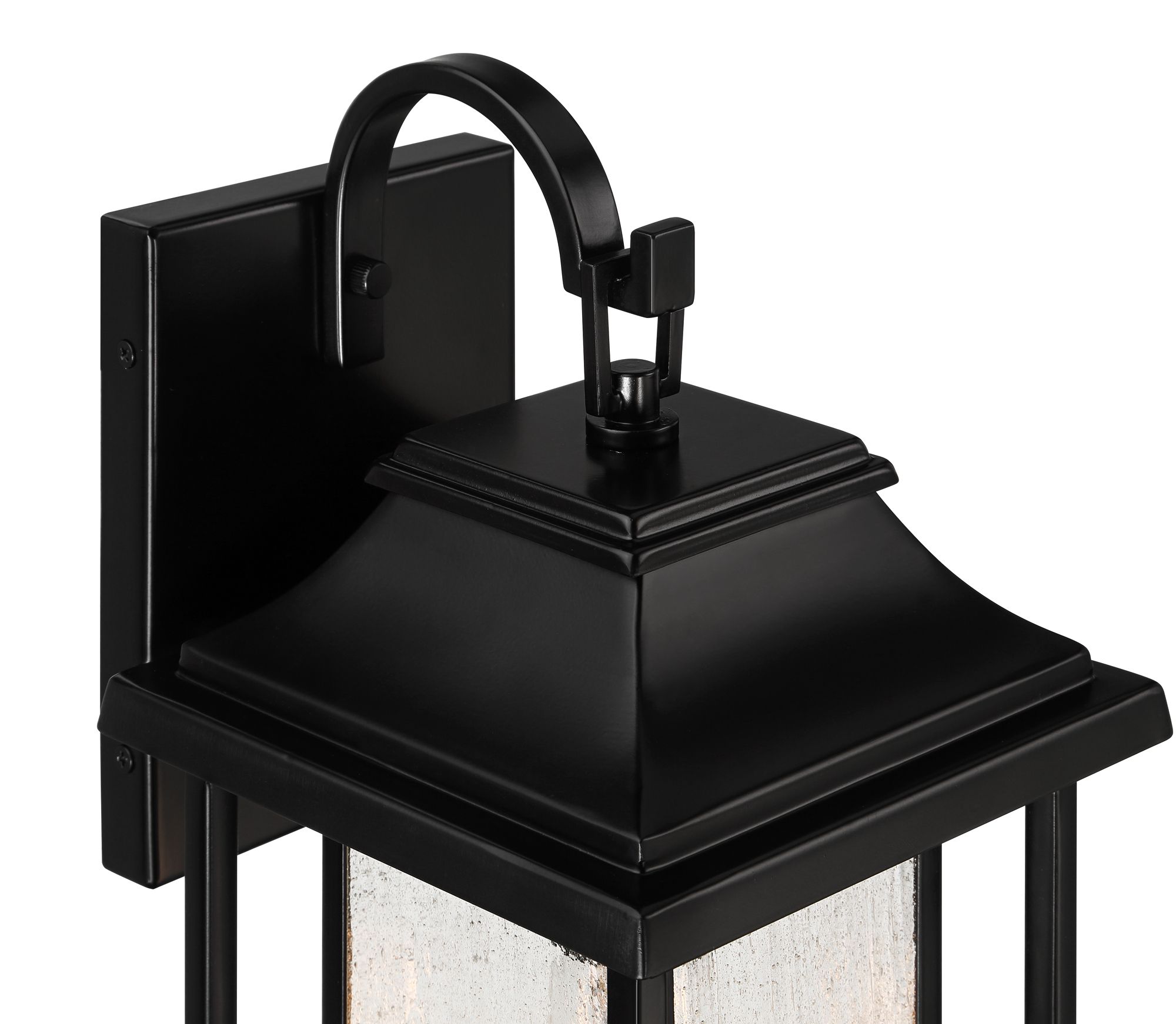 Image 7 Franklin Iron Works Cecile 15 1/4" Black Box Lantern Outdoor Wall Lt more views