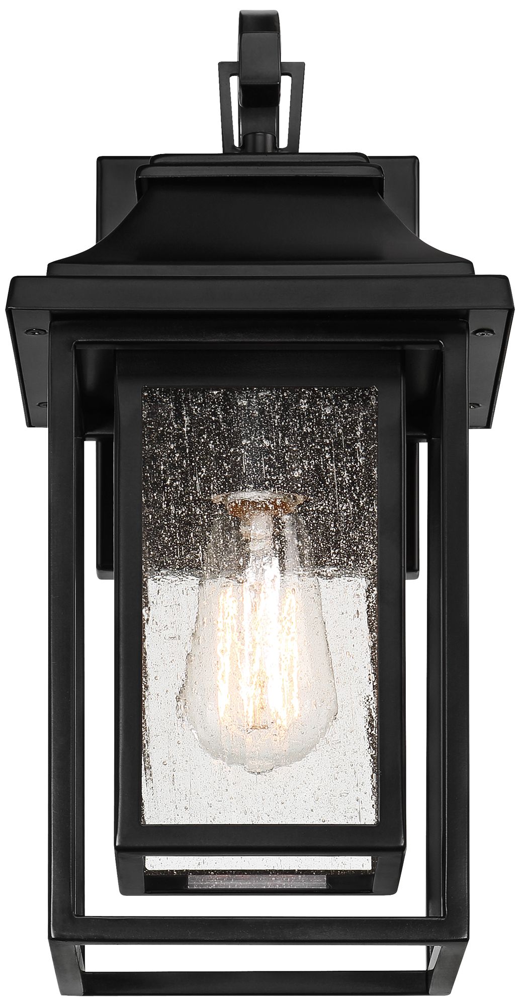 Franklin Iron Works Cecile 15 1/4" Black Box Lantern Outdoor Wall Lt in scene