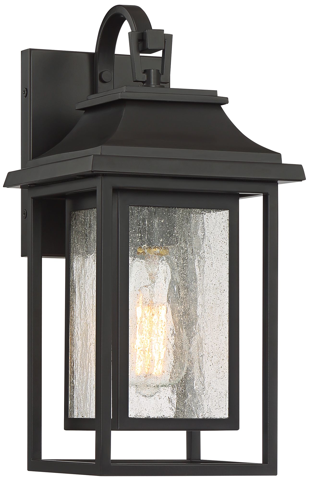 Image 2 Franklin Iron Works Cecile 15" Bronze Box Lantern Outdoor Wall Light