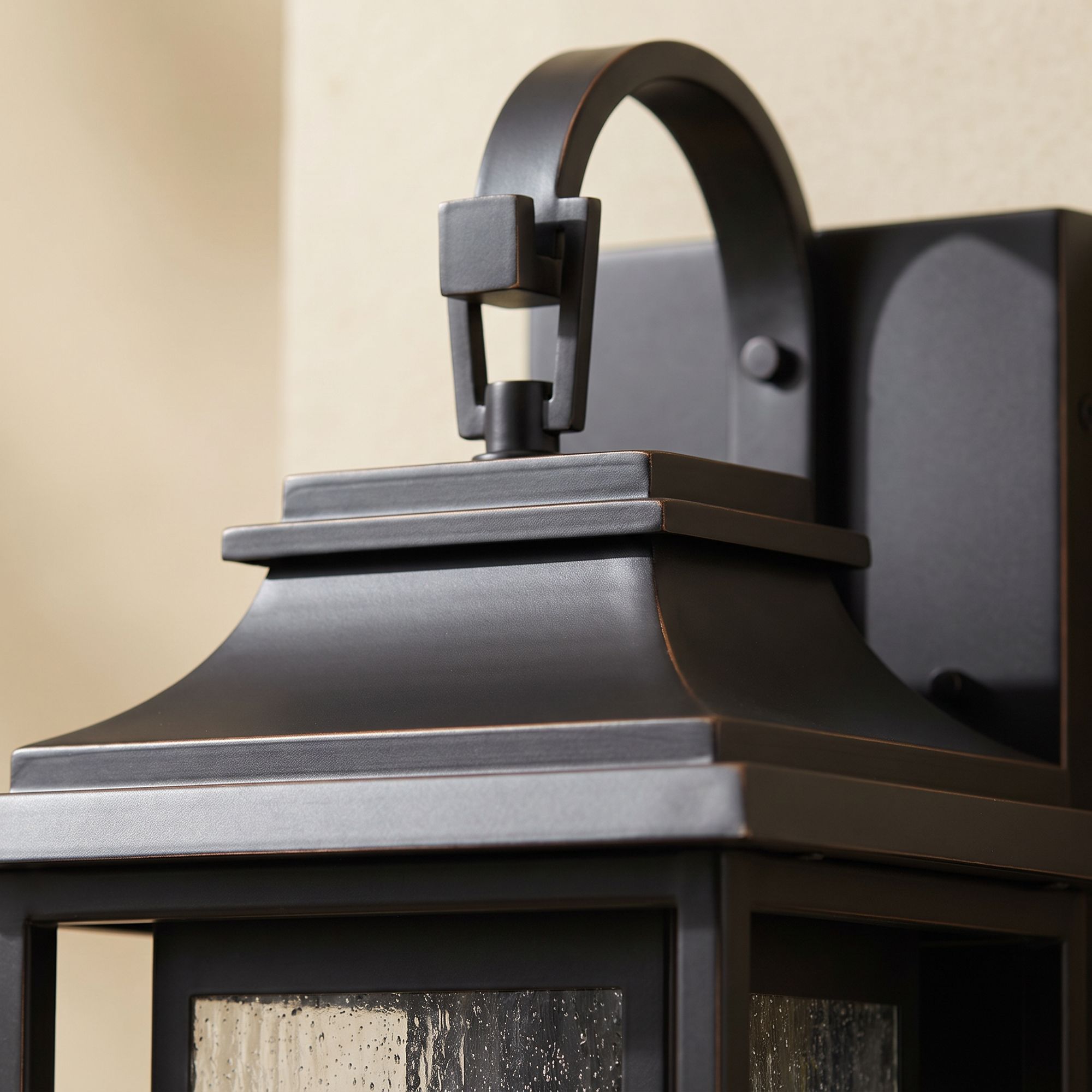 Image 5 Franklin Iron Works Cecile 18 1/4" Bronze Lantern Box Outdoor Wall Lt more views