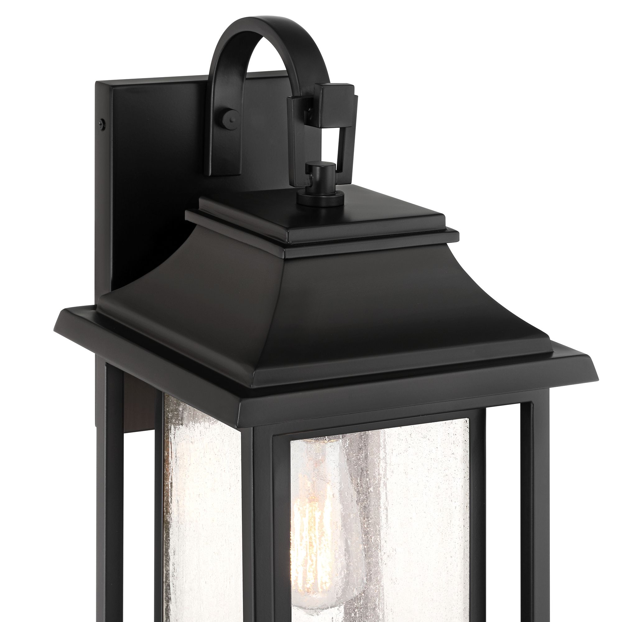 Image 7 Franklin Iron Works Cecile 21 1/4" Black Box Lantern Outdoor Wall Lt more views