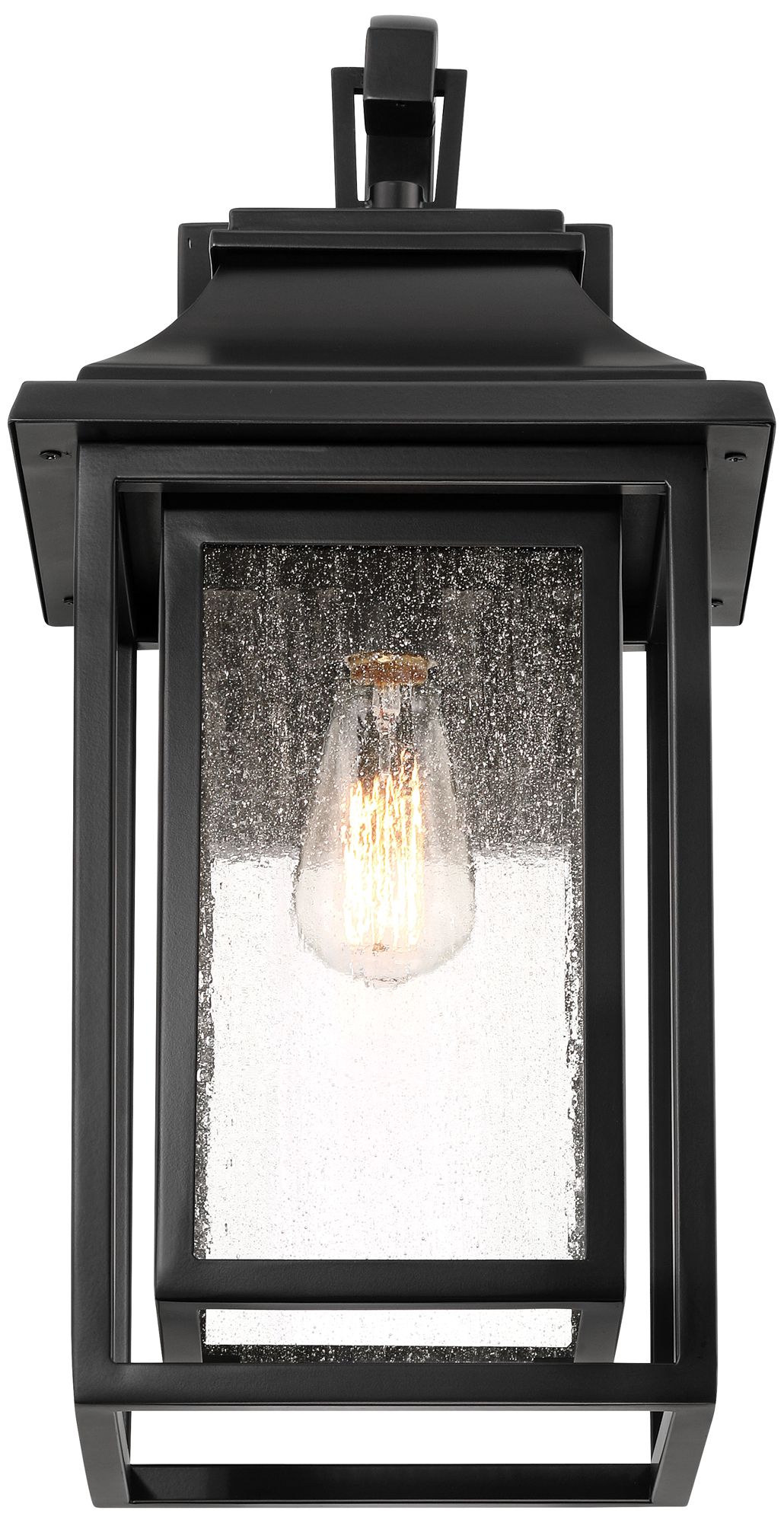 Franklin Iron Works Cecile 21 1/4" Black Box Lantern Outdoor Wall Lt in scene