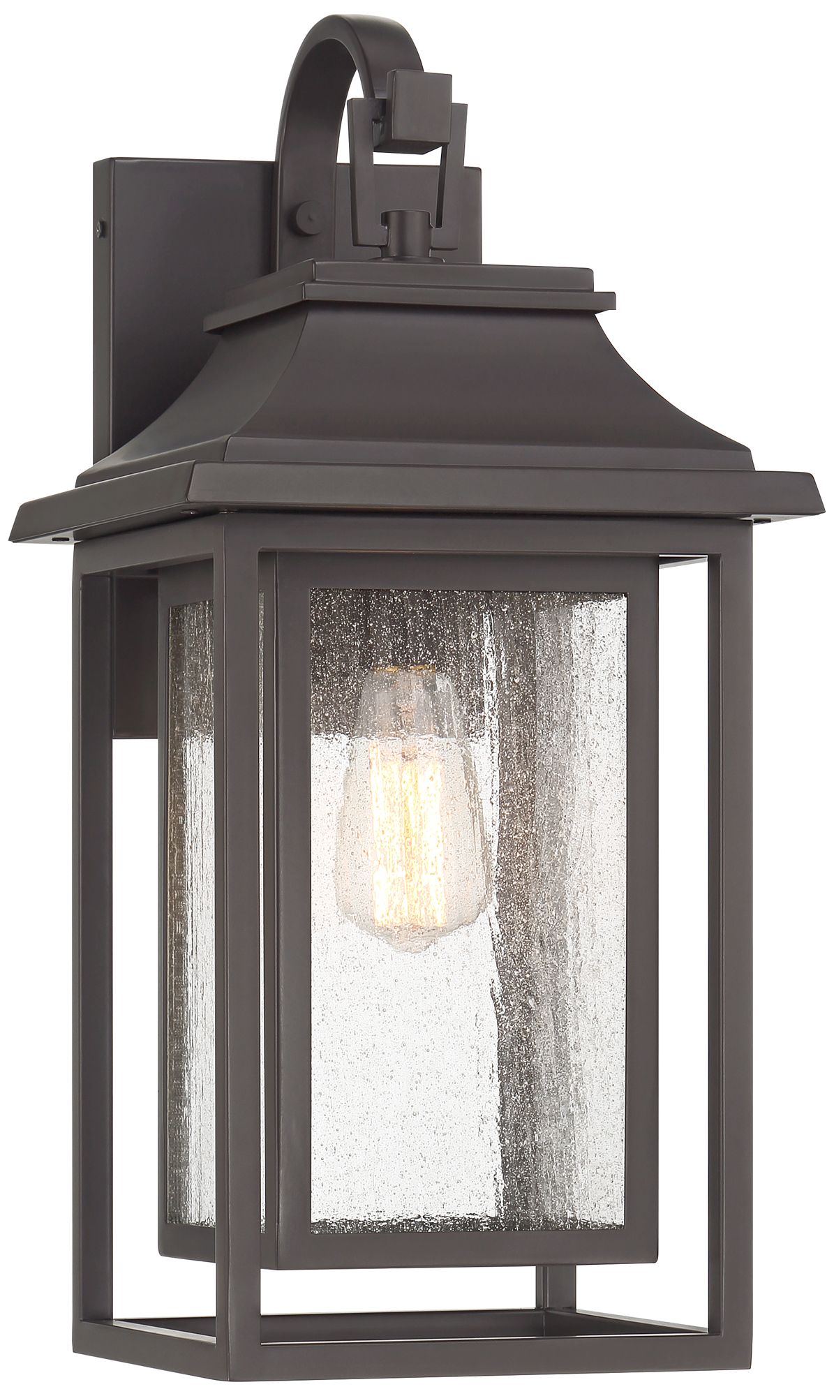 Franklin Iron Works Cecile 21" Bronze Box Lantern Outdoor Wall Light