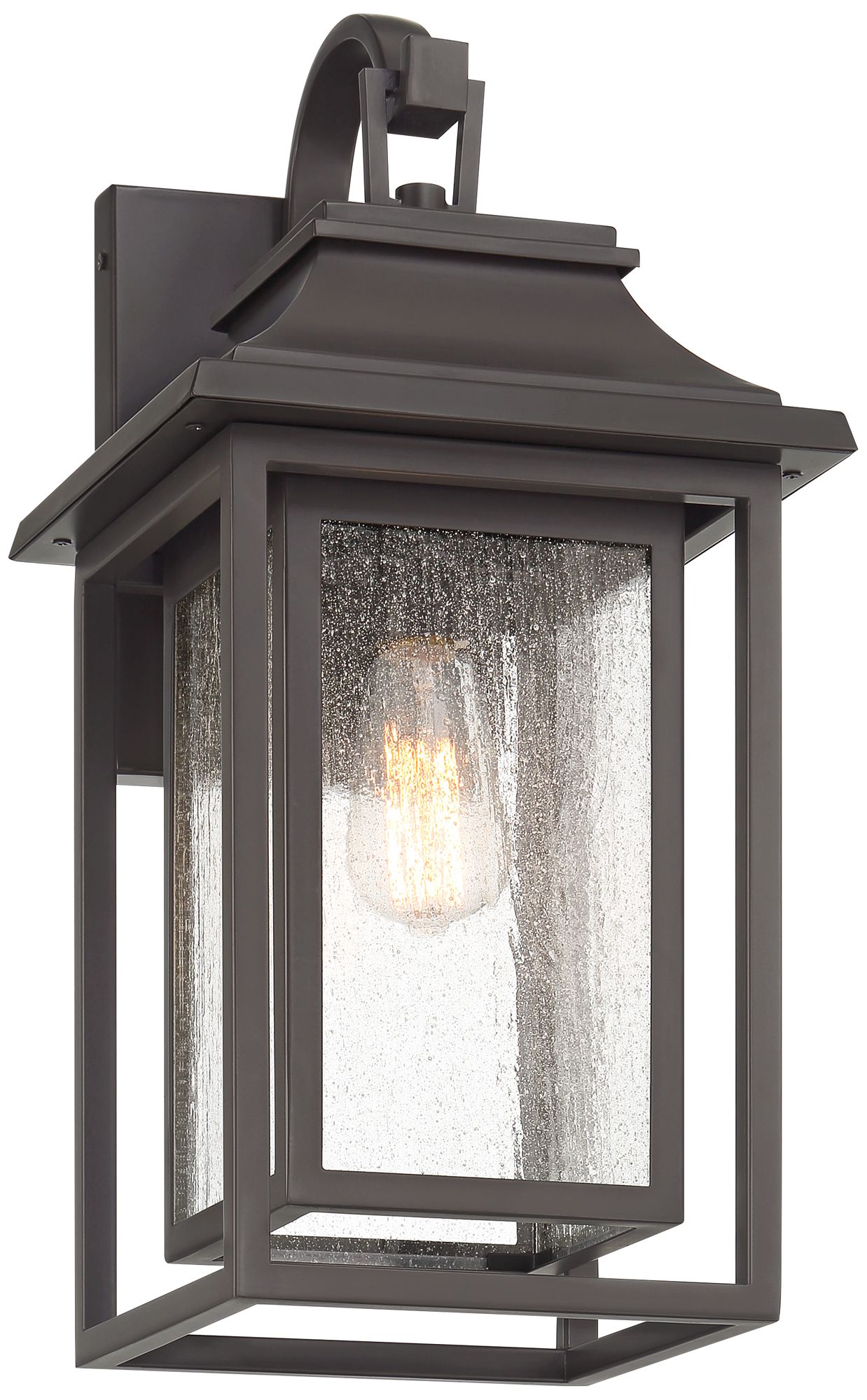 Image 5 Franklin Iron Works Cecile 21" Bronze Box Lantern Outdoor Wall Light more views