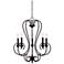 Franklin Iron Works Channing 24 1/2" Bronze 5-Light Scroll Chandelier