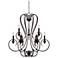 Franklin Iron Works Channing 30 1/2" Bronze Scroll 9-Light Chandelier