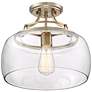 Franklin Iron Works Charleston 13 1/2" Clear Glass LED Ceiling Light