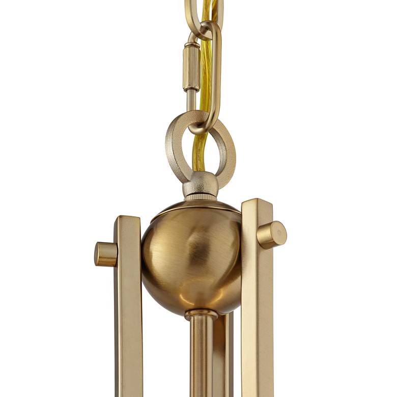 Image 4 Franklin Iron Works Charleston 13 1/2" Wide Brass LED Pendant Light more views