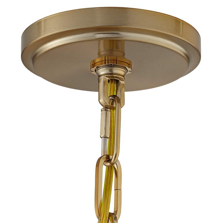 Image 5 Franklin Iron Works Charleston 13 1/2" Wide Brass LED Pendant Light more views