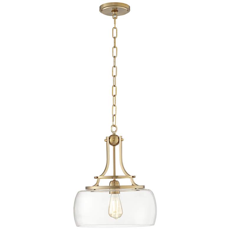 Image 6 Franklin Iron Works Charleston 13 1/2" Wide Brass LED Pendant Light more views