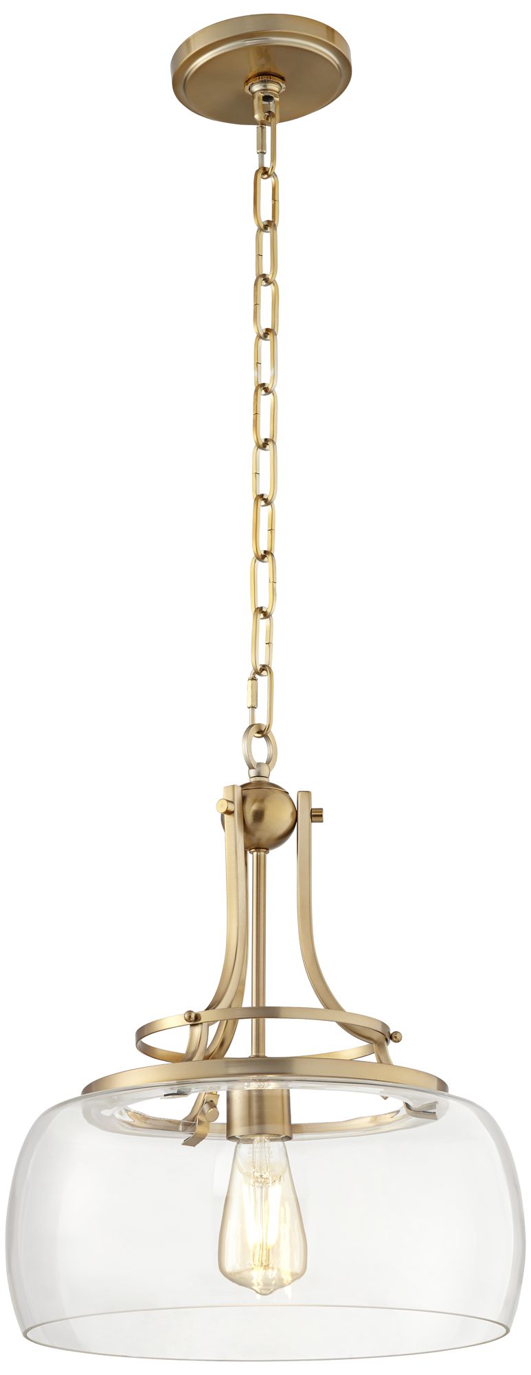 Watch A Video About the Franklin Iron Works Charleston Brass LED Pendant Light