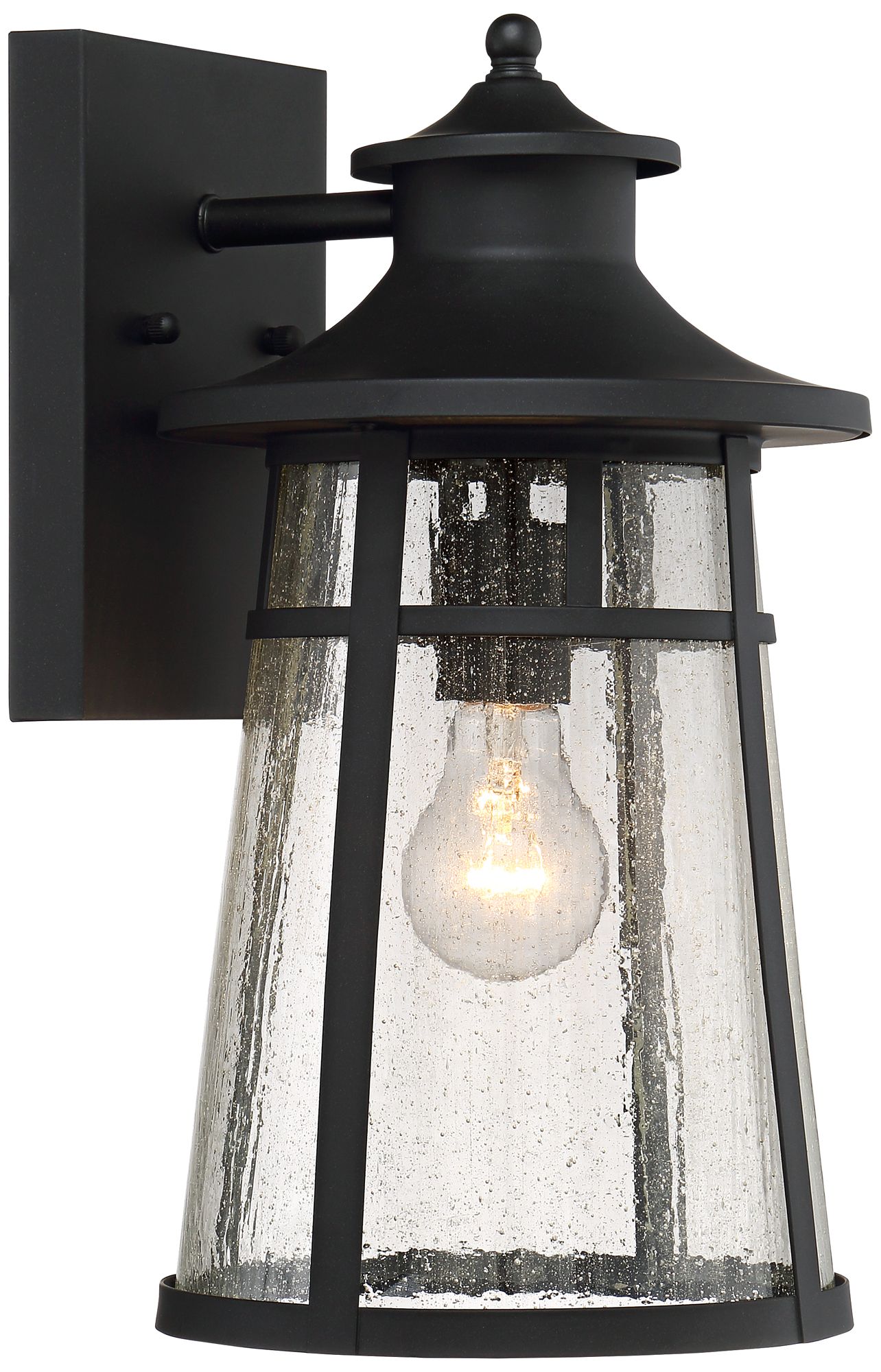 Image 7 Franklin Iron Works Clement 15" Black Outdoor Wall Lantern Lts Set/2 more views