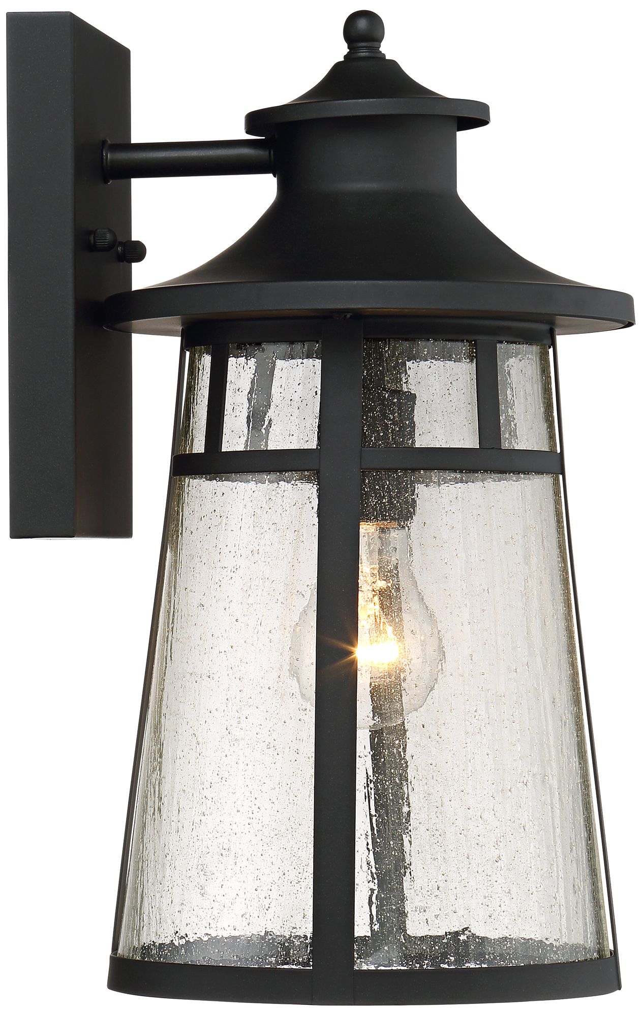 Franklin Iron Works Clement 15" Black Outdoor Wall Lantern Lts Set/2 in scene