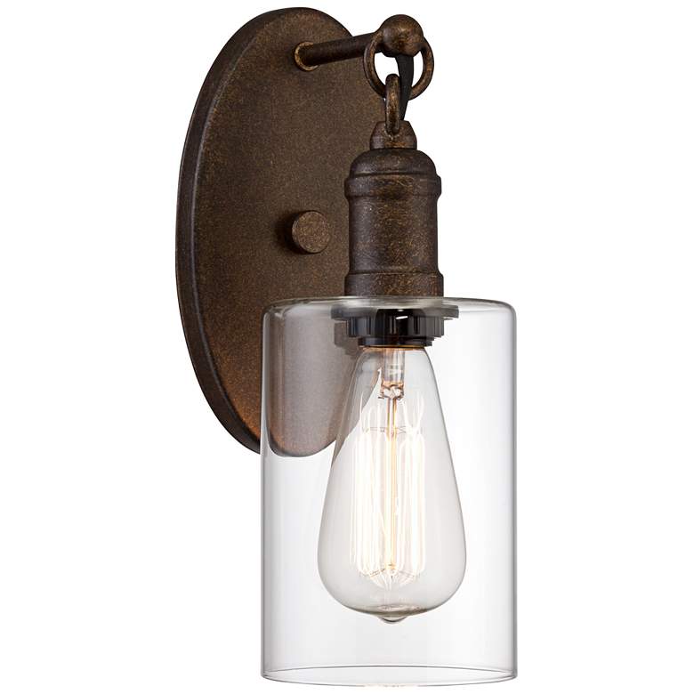 Image 3 Franklin Iron Works Cloverly 11 3/4" Bronze Downlight LED Wall Sconce