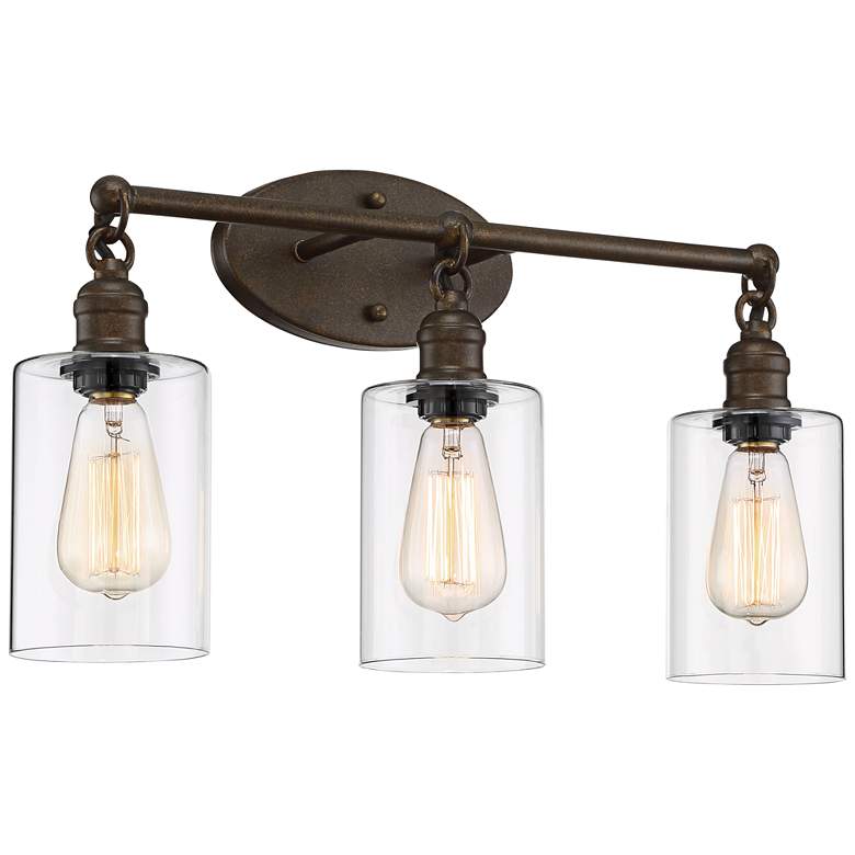 Image 4 Franklin Iron Works Cloverly 21 3/4" Bronze 3-Light LED Bath Light more views