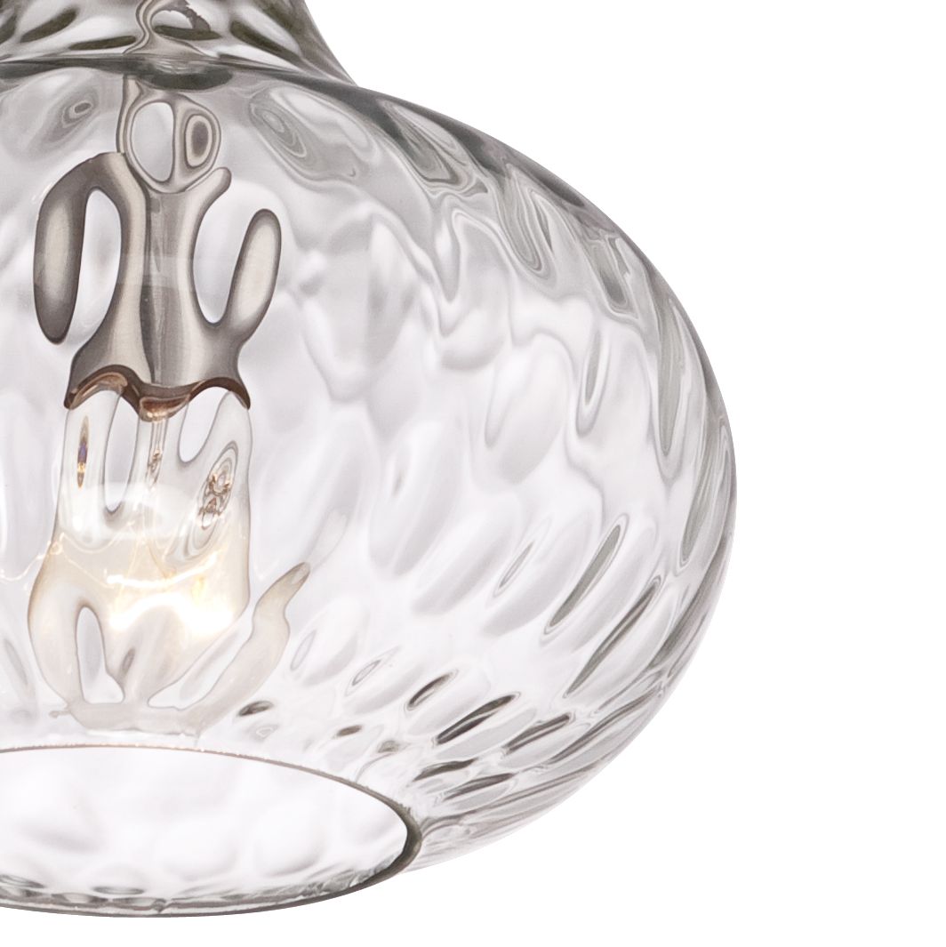 Watch A Video About the 360 Lighting Cora Modern Nickel and Textured Glass Pendant