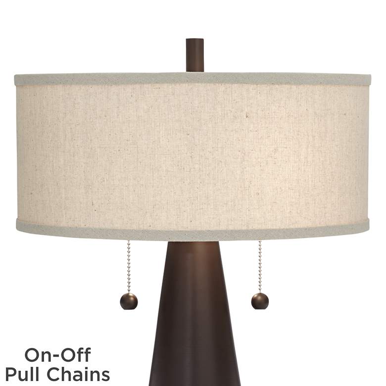 Image 6 Franklin Iron Works Craig 23" Bronze USB Table Lamps Set of 2 more views