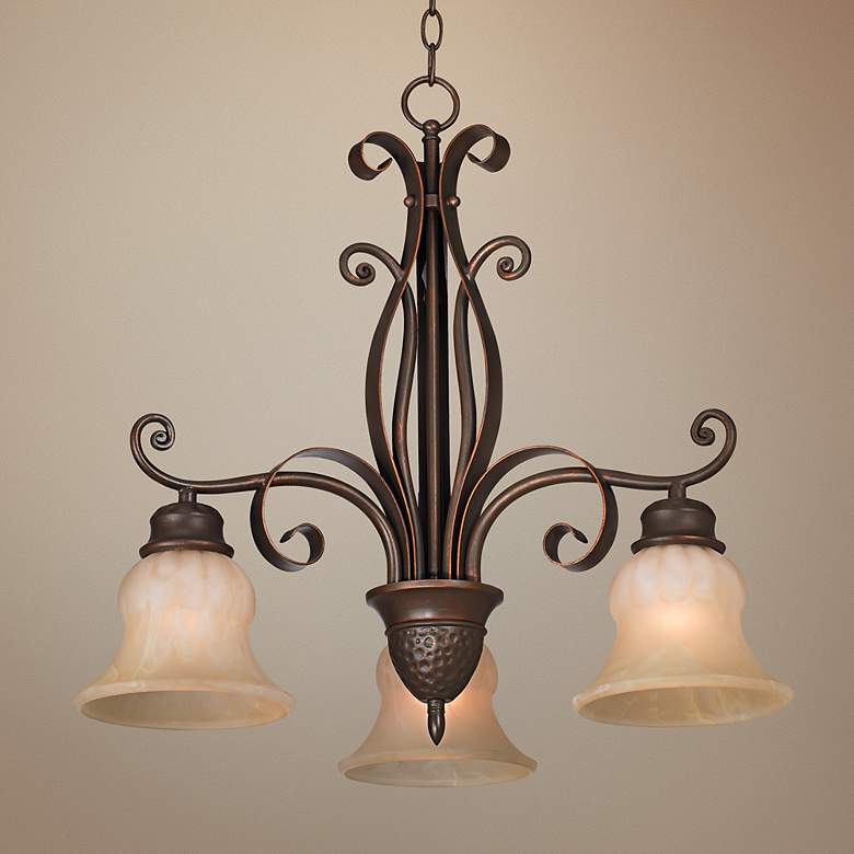 Image 1 Franklin Iron Works&#8482; Curled Ribbons 22 inch Wide Chandelier