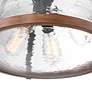 4_Franklin Iron Works Dana 19 1/2" Black and Wood 4-Light Ring Pendant more views